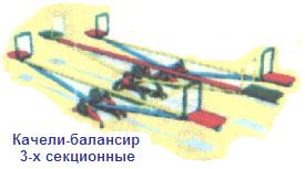 Качели - балансир 3-х секционные ― Централизованная система электронной  торговли ООО «ЛионСтрой»