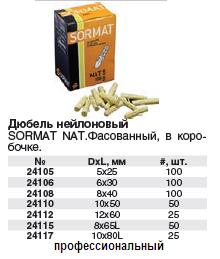 Дюбель нейлоновый NAT 12 х 60 25шт. FIT