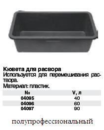 Кювета пластиковая для перемешивания раствора, 90 л FIT ― Централизованная система электронной  торговли ООО «ЛионСтрой»