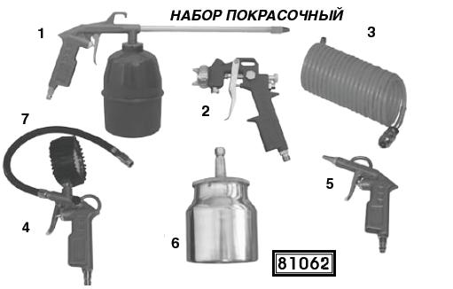 Набор покрасочный с нижним баком (7 предметов) FIT