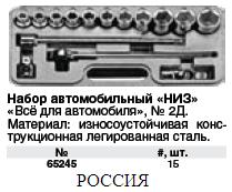 Набор автомобильный "НИЗ" № 2Д FIT