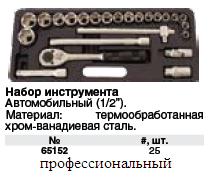 Набор инструмента автомобильный 25 шт. CrV Профи FIT