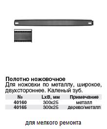 Полотна ножов.по металлу широкое, кал.зуб,2-стор.300х25 мм, 36 шт.