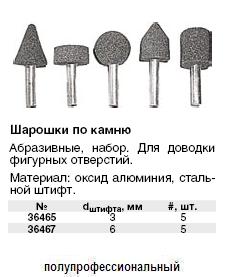 Шарошки абразивные для фигурных отверстий по камню 5 шт. (большие) FIT ― Централизованная система электронной  торговли ООО «ЛионСтрой»