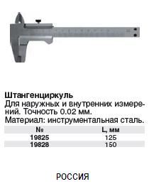 Штангенциркуль металлический 2 кл. 125 мм FIT