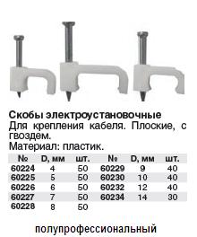Скобы плоские 10 мм 40 шт.