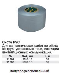 Скотч сантехнический PVC для труб 50 мм х 0.13 мм х 33 м FIT