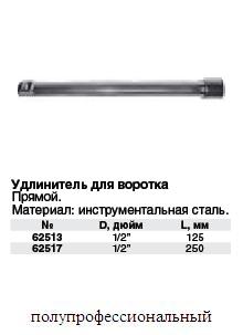 Удлинитель для воротка 1/2" х 125 мм FIT