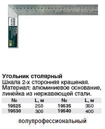 Угольник столярный металлический 250 мм FIT