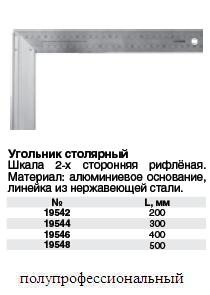 Угольник столярный Профи 200 х 115 мм FIT