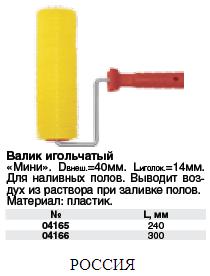 Валик пластиковый игольчатый "Мини" 240 мм FIT