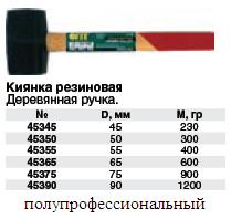 Киянка резиновая, деревянная ручка 90 мм ― Централизованная система электронной  торговли ООО «ЛионСтрой»