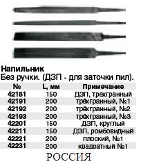 Напильник ромбовидный 150мм для заточки пил по дереву