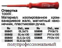 Отвертка изолированная CrV 6.5х150 мм SL ― Централизованная система электронной  торговли ООО «ЛионСтрой»