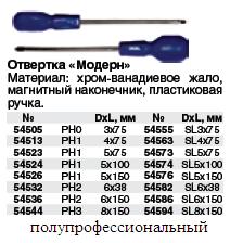 Отвертка, одноцв.синяя ручка 6х150 мм "крест" РН 2 ― Централизованная система электронной  торговли ООО «ЛионСтрой»