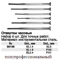 Отвертки часовые 6 шт.