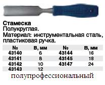 Стамеска полукруглая с пластиковой ручкой 18 мм ― Централизованная система электронной  торговли ООО «ЛионСтрой»