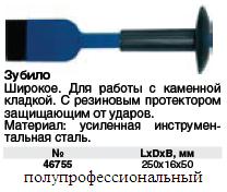 Зубило широкое с резиновым протектором 250 х 16 х 50 мм 