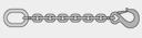 Цепные стропы 1СЦ (одноветвевой) кольцо-крюк длиной 1,5 метра, г/п 21,2 тонны ― Централизованная система электронной  торговли ООО «ЛионСтрой»