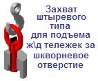 Захват для подъема ж\д тележек за шкворневое отверстие, г/п 7,5 тонн, штыревой тип