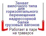 Захват для перемещения надрессорной балки грузовых вагонов, г/п 0,5 тонны, вилочный тип