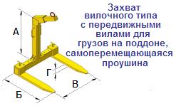 Вилочный захват для крана чертеж