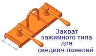 Захват для сендвич-панелей, г/п 0,4 тонны, интервал 150, зажимной