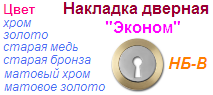 Накладка дверная "Нора-М" под ключ НБ-В-07654 (золото) ЭКОНОМ