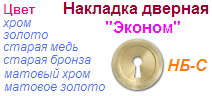 Накладка дверная "Нора-М" под ключ НБ-С-07983 (хром) ЭКОНОМ