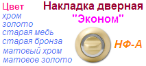 Накладка дверная "Нора-М" под фиксатор НФ-А-07658 (золото) ЭКОНОМ