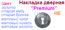 Накладка дверная "Нора-М" под ключ НБ-07934 (матовый никель) PREMIUM