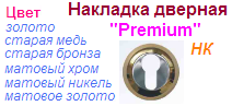 Накладка дверная "Нора-М" под цилиндр НК-07932 (матовый никель) PREMIUM