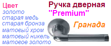 Ручка дверная раздельная "Нора-М" Гранада-07927 (матовый никель) PREMIUM