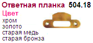 Ответная планка 504.18 (хром) (80мм) с заходом "Нора-М", 08576 ― Централизованная система электронной  торговли ООО «ЛионСтрой»