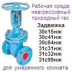 Задвижка 30с15нж Ру40 Ду100 (ЗКЛ2) клиновая, класс АГ, умеренный, выдвижной шпиндель